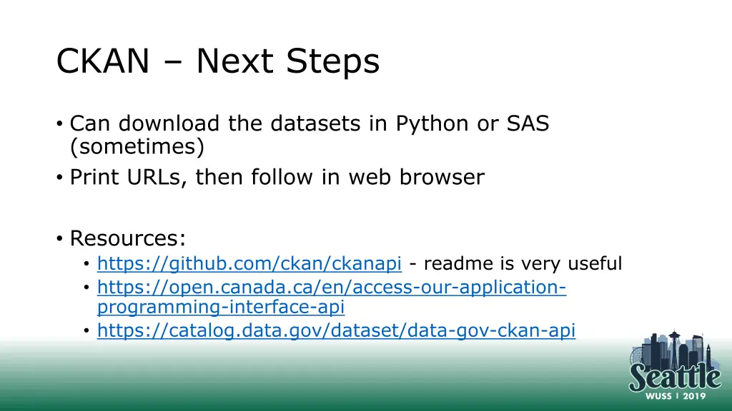 ckan next steps