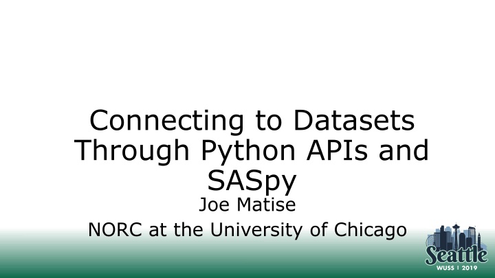 connecting to datasets through python apis