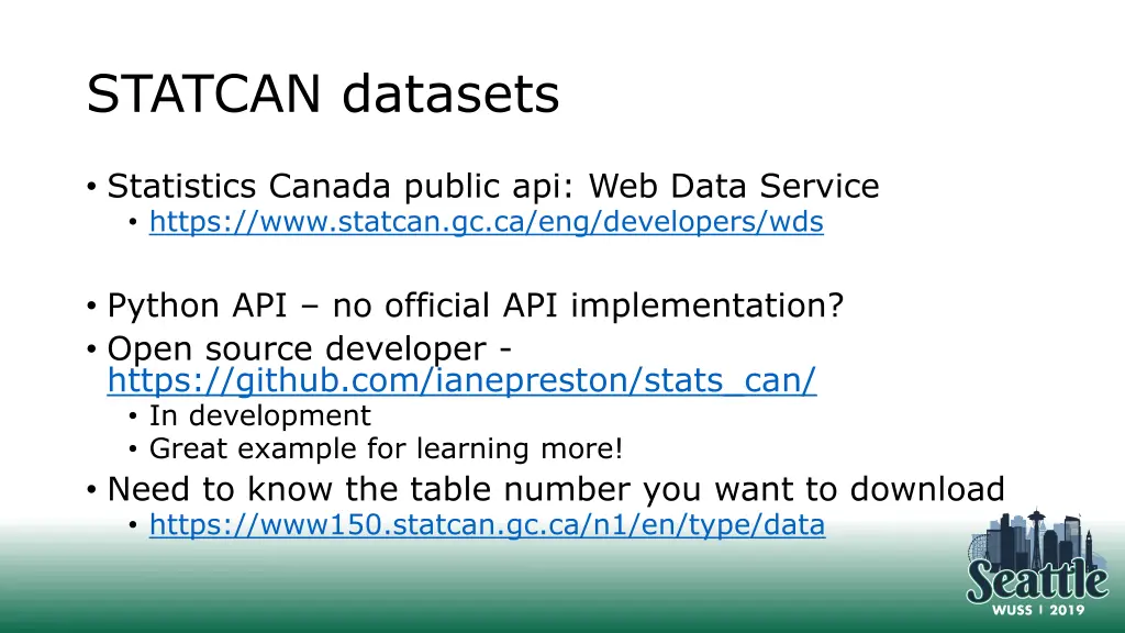 statcan datasets