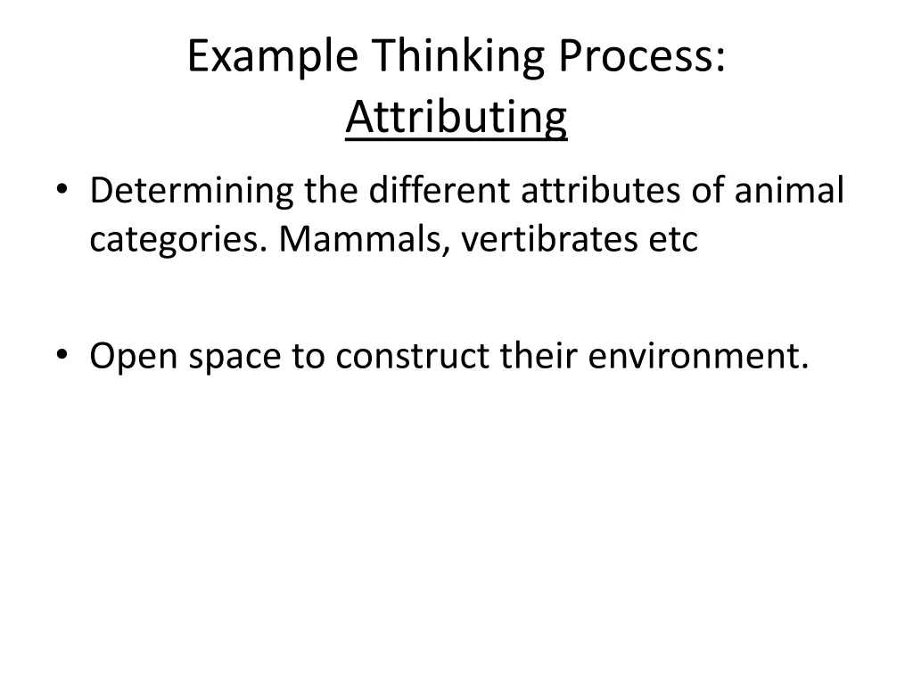 example thinking process attributing