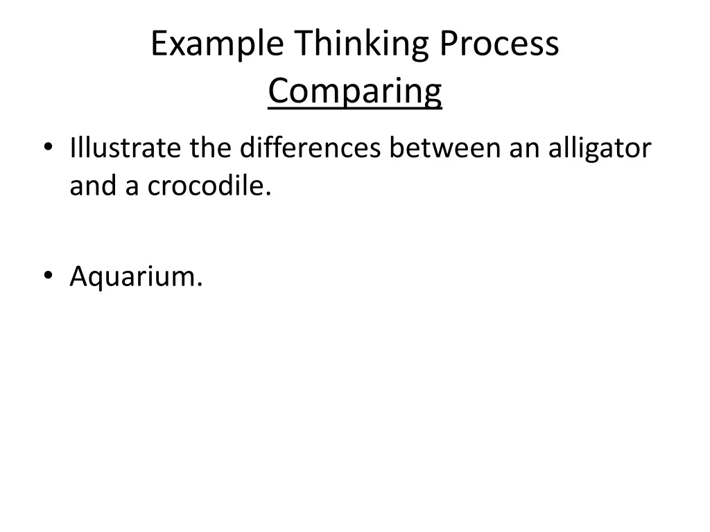 example thinking process comparing