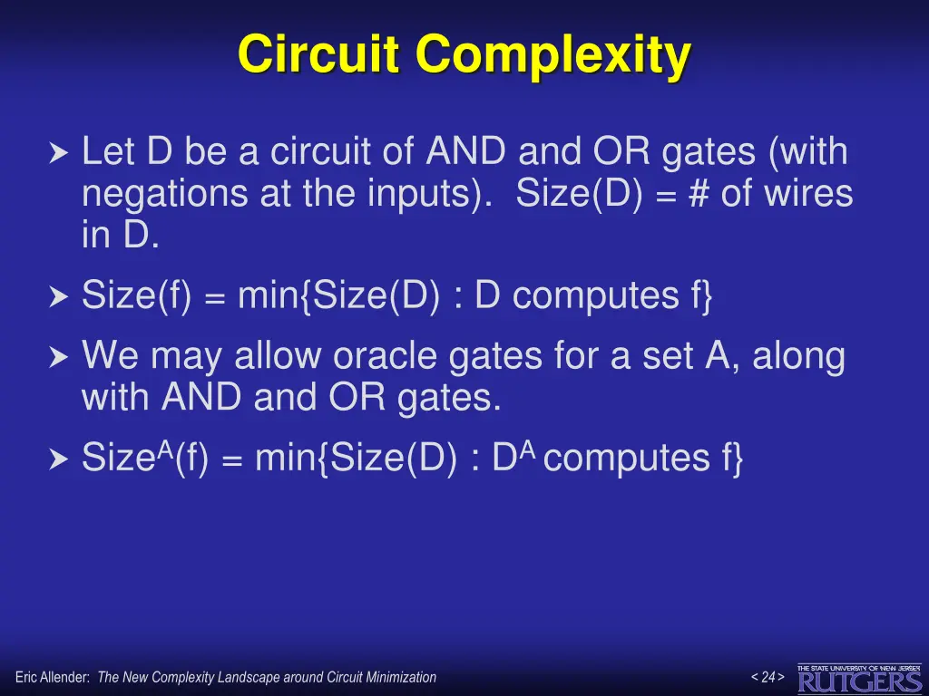 circuit complexity
