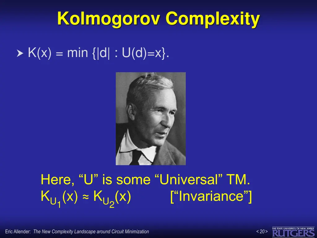 kolmogorov complexity 1