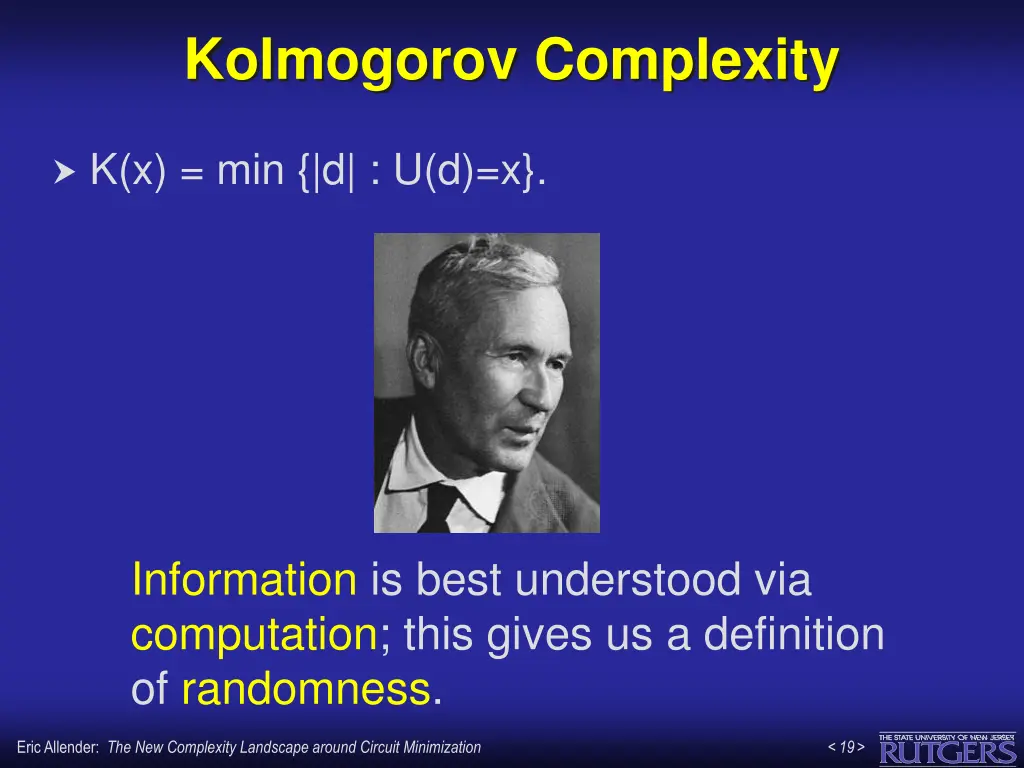 kolmogorov complexity