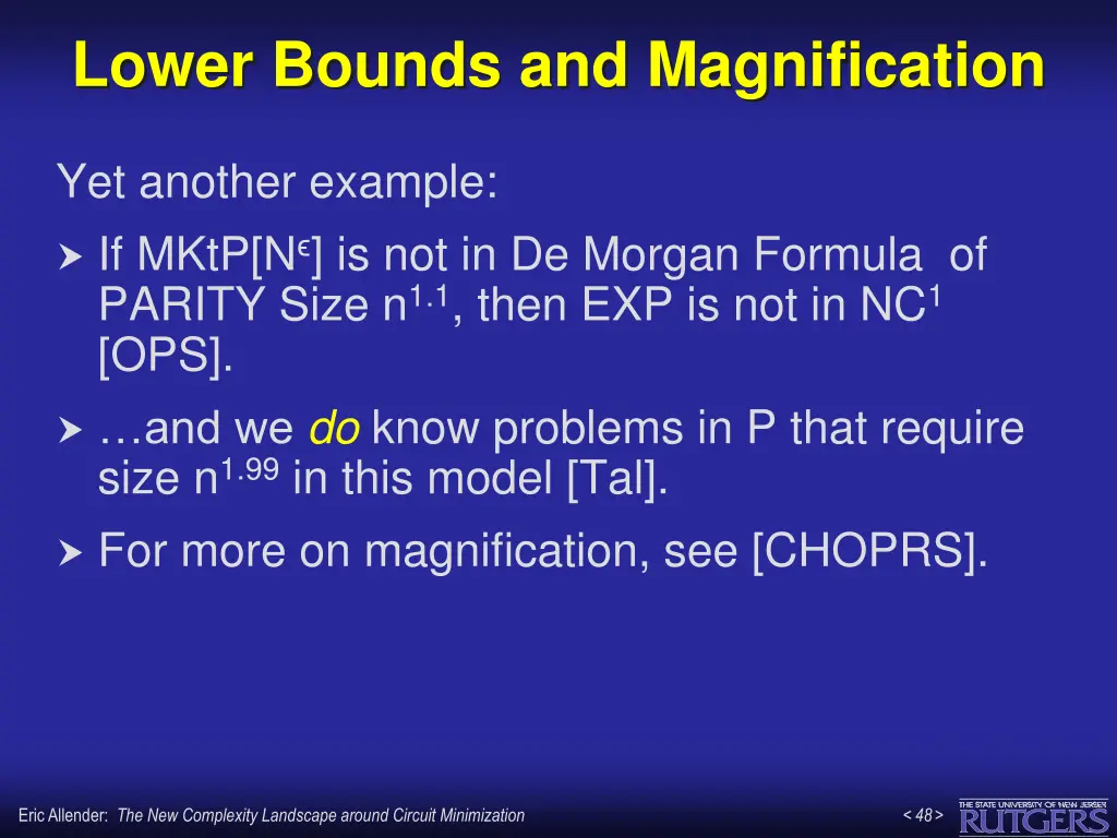 lower bounds and magnification 2