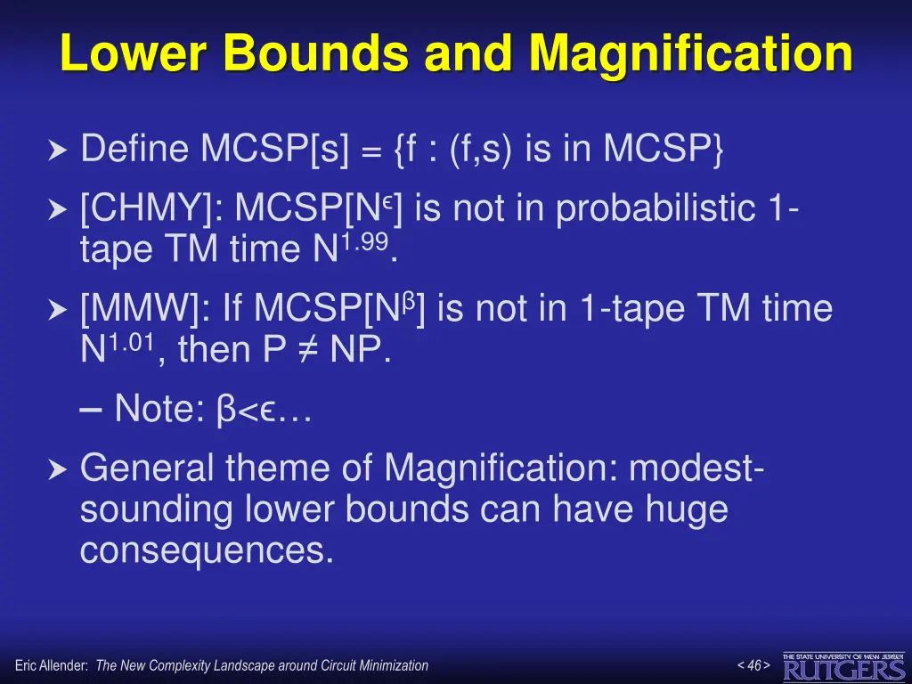 lower bounds and magnification