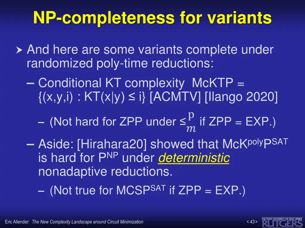 np completeness for variants 1