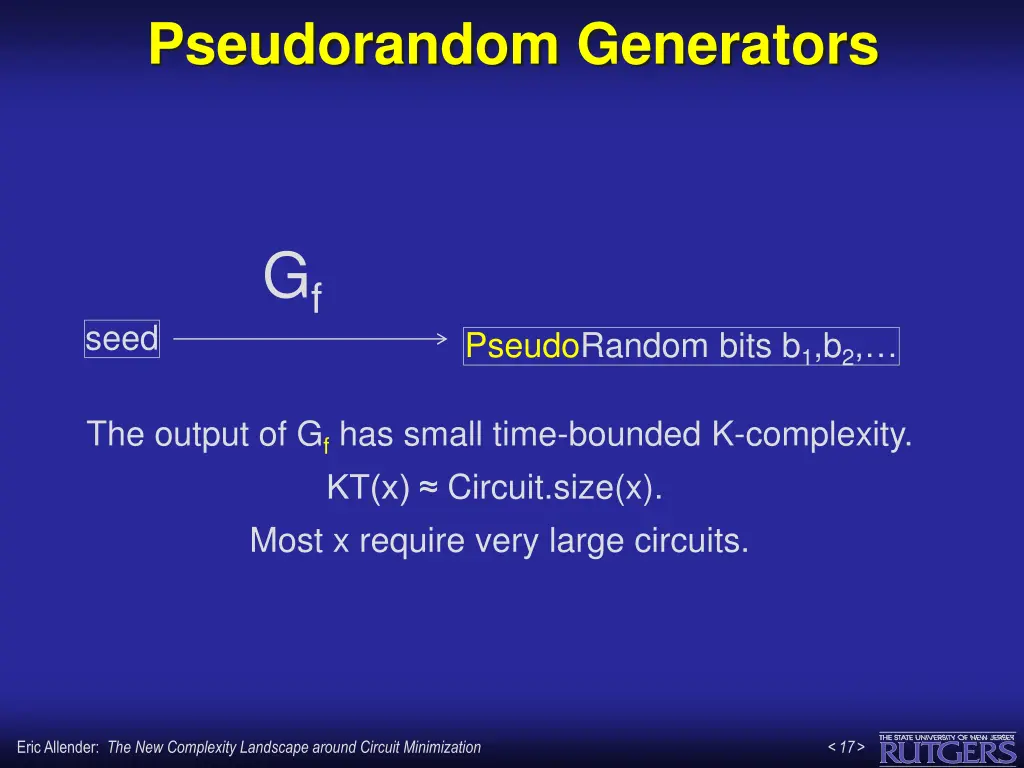 pseudorandom generators 3