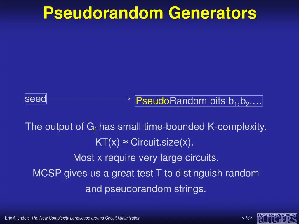 pseudorandom generators 4