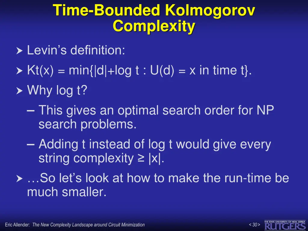 time bounded kolmogorov complexity 6