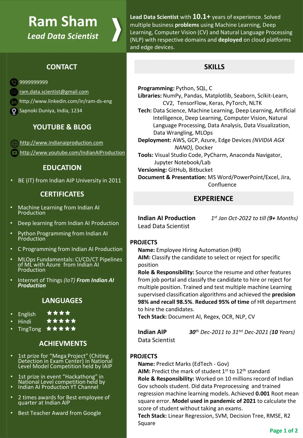 lead data scientist with 10 1 years of experience 4