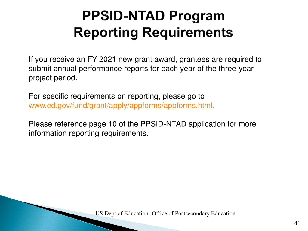 if you receive an fy 2021 new grant award