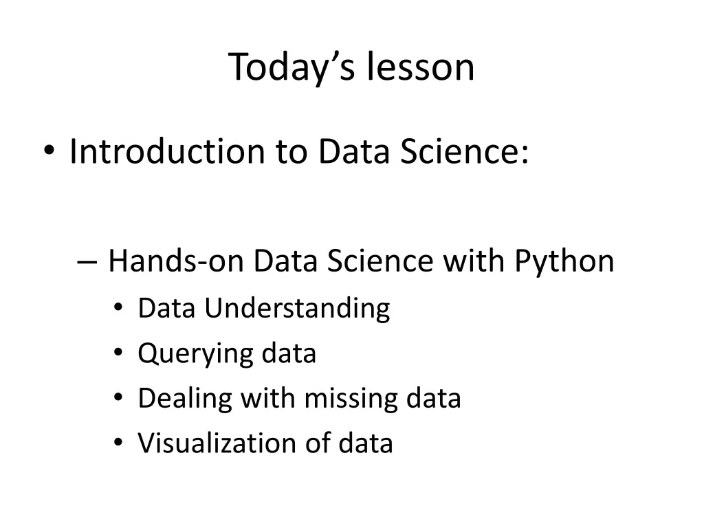 today s lesson