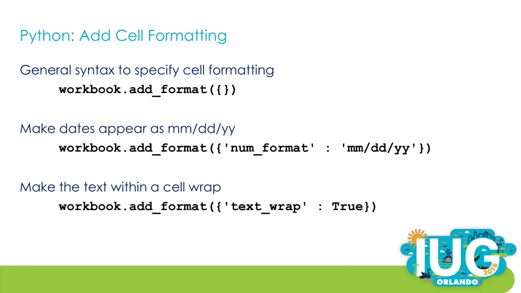 python add cell formatting