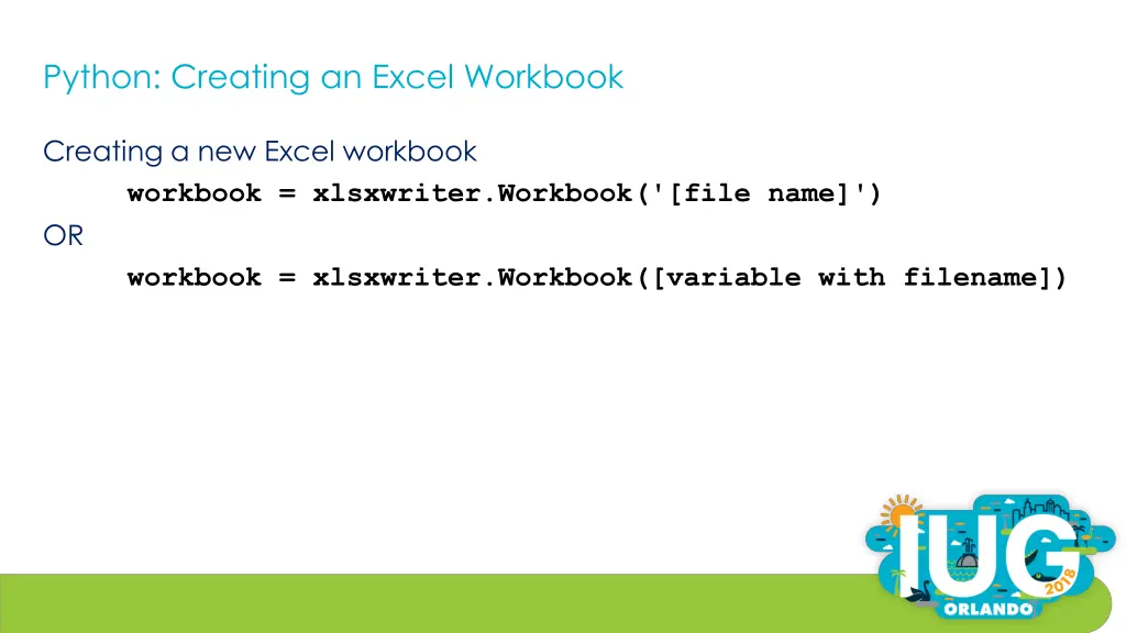 python creating an excel workbook 1