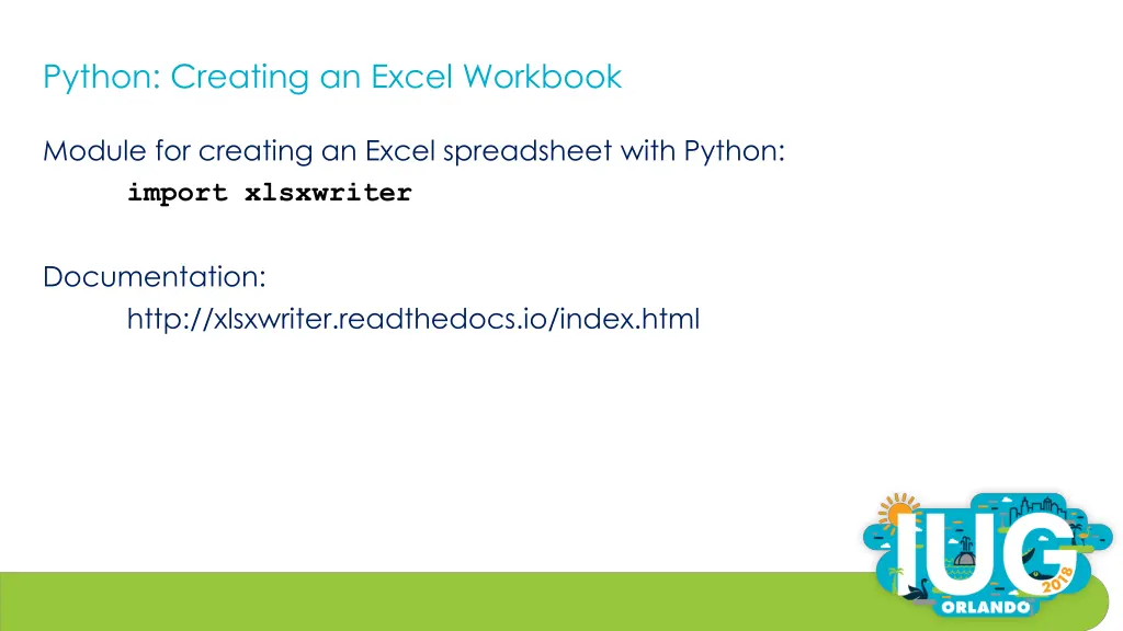 python creating an excel workbook