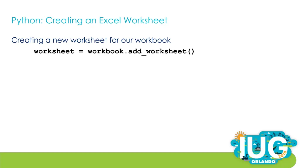 python creating an excel worksheet
