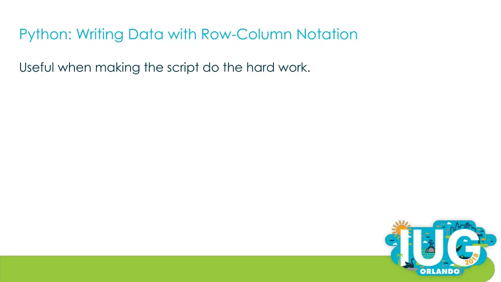 python writing data with row column notation