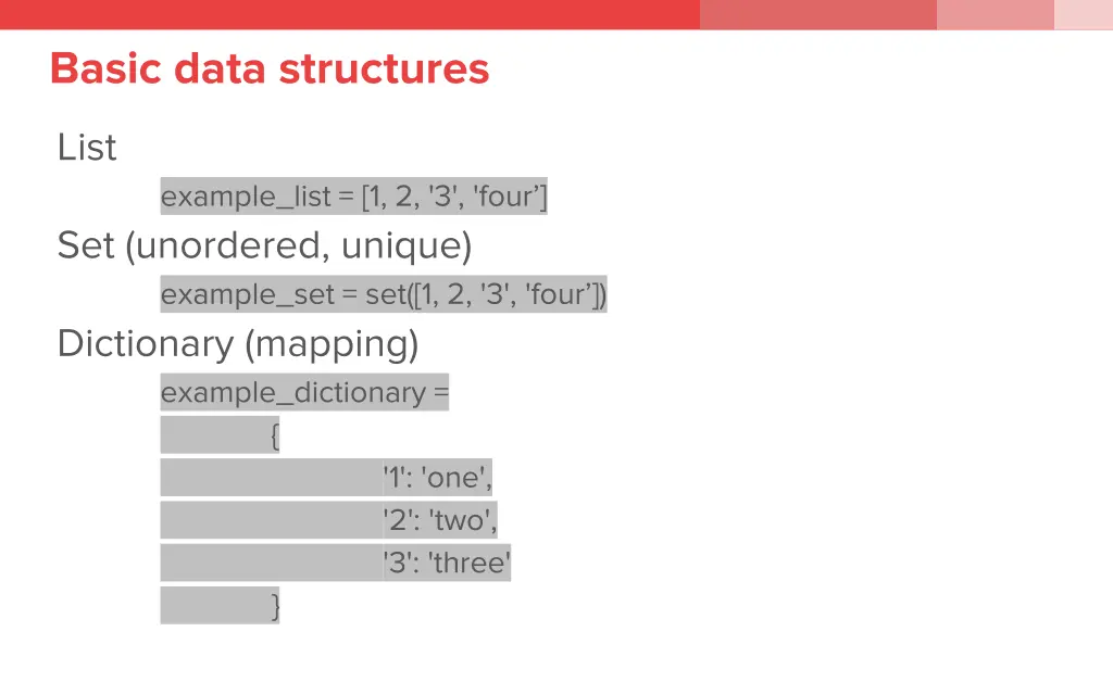 basic data structures