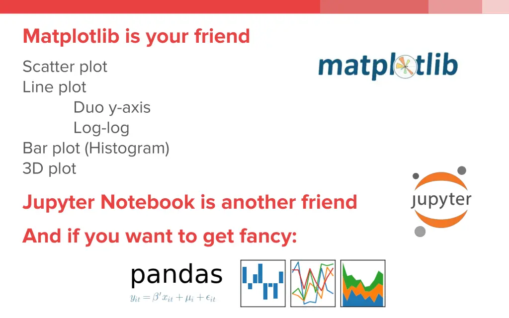 matplotlib is your friend scatter plot line plot