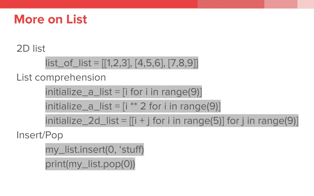 more on list