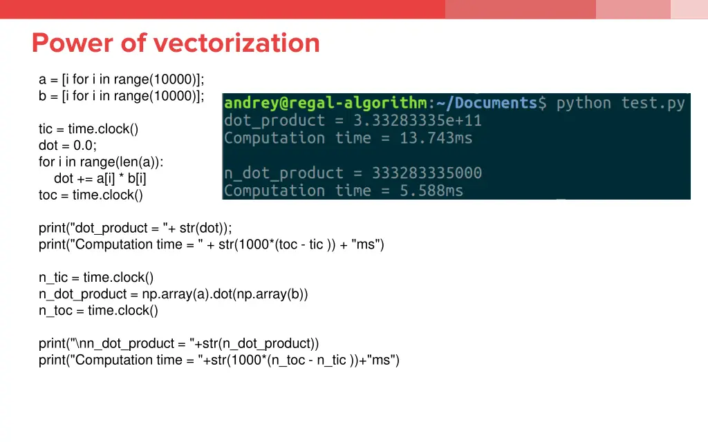 power of vectorization 1