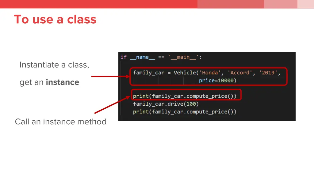 to use a class