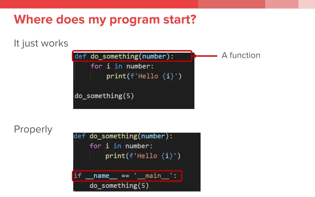 where does my program start
