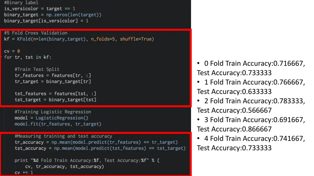 0 fold train accuracy 0 716667 test accuracy