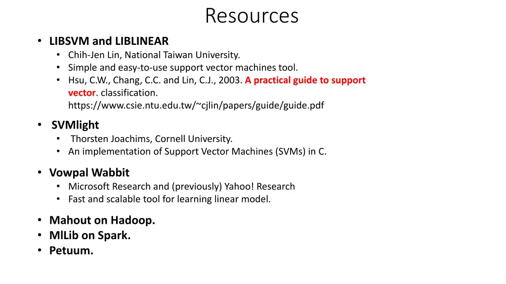 resources