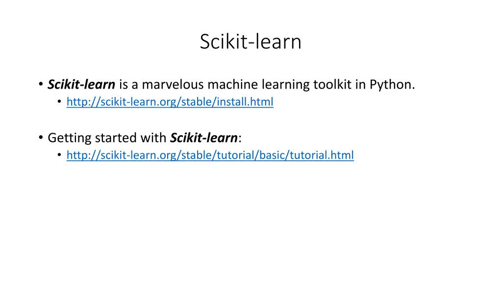 scikit learn