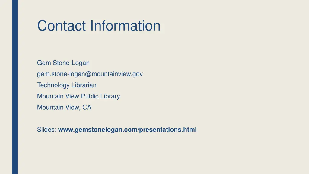 contact information