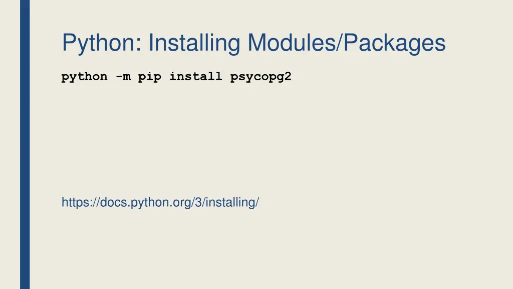 python installing modules packages