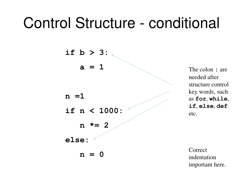 control structure conditional