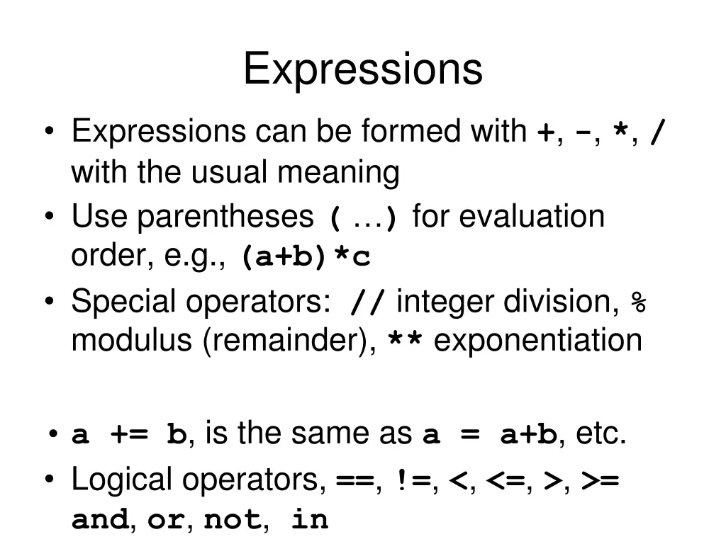 expressions