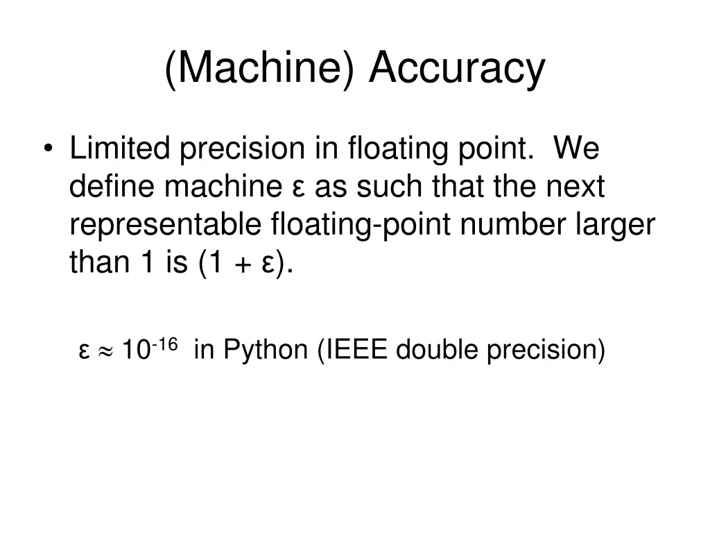 machine accuracy