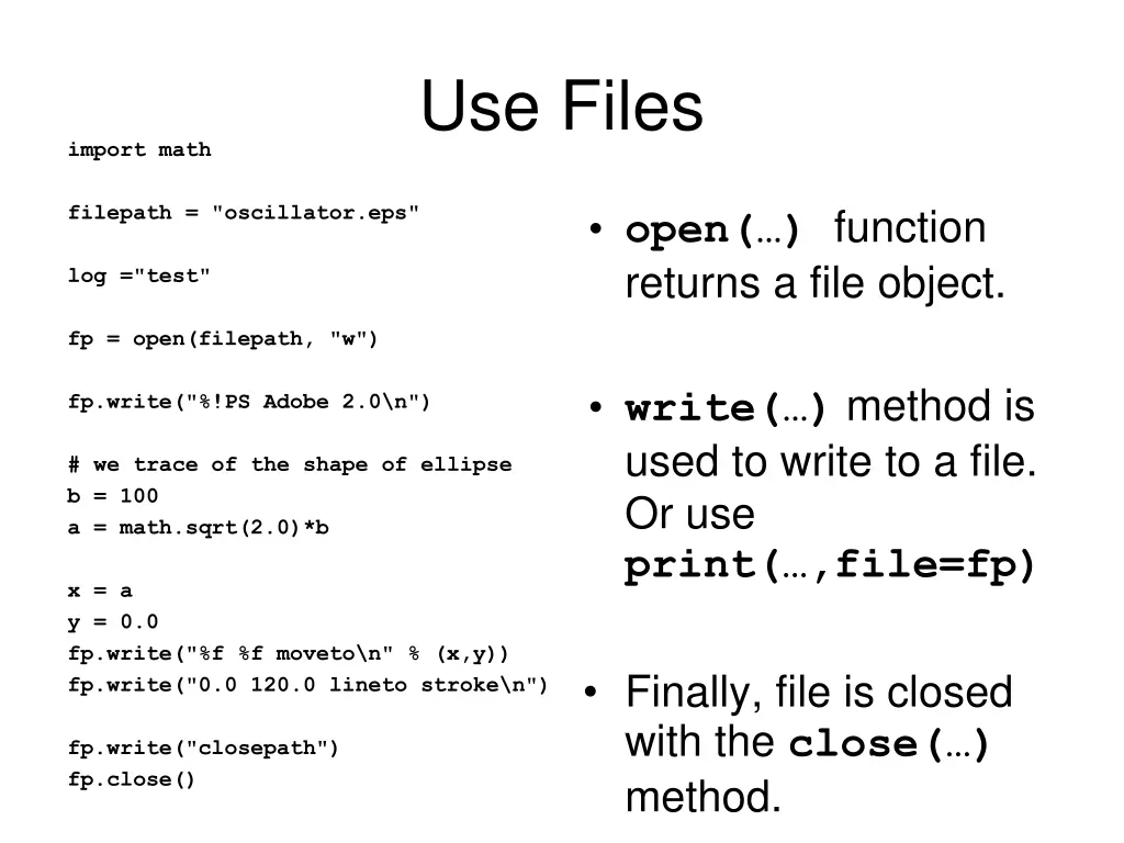 use files