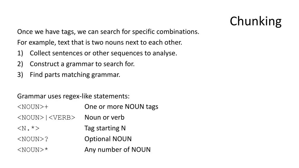 chunking