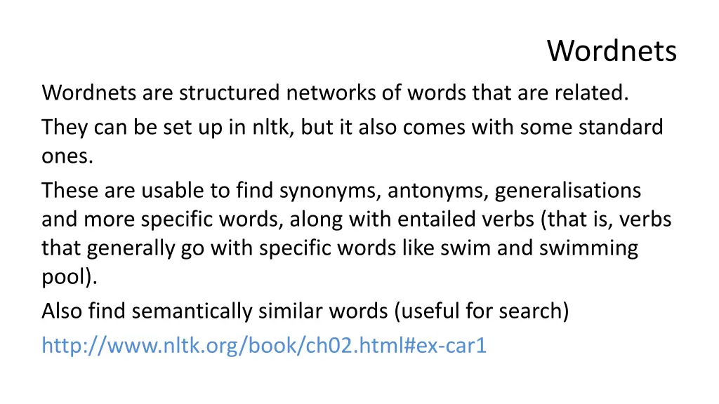 wordnets