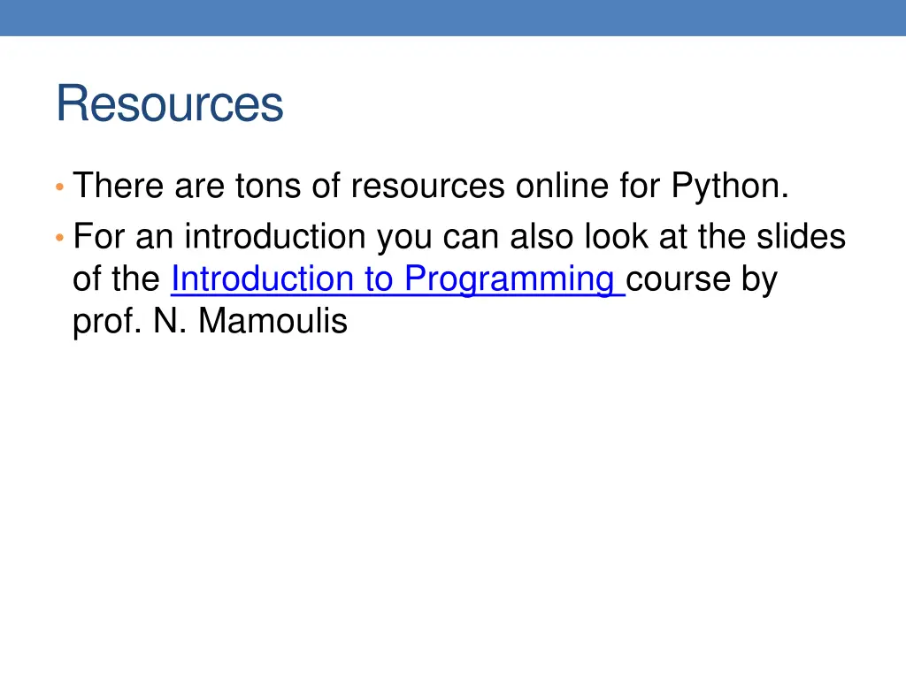 resources