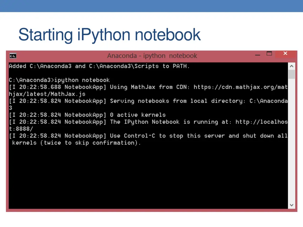 starting ipython notebook