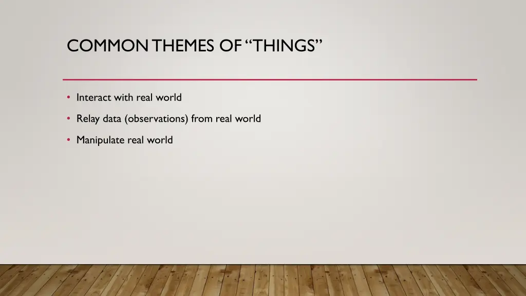 common themes of things