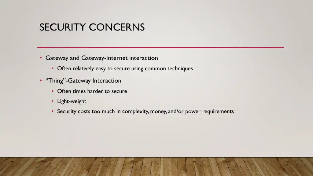 security concerns