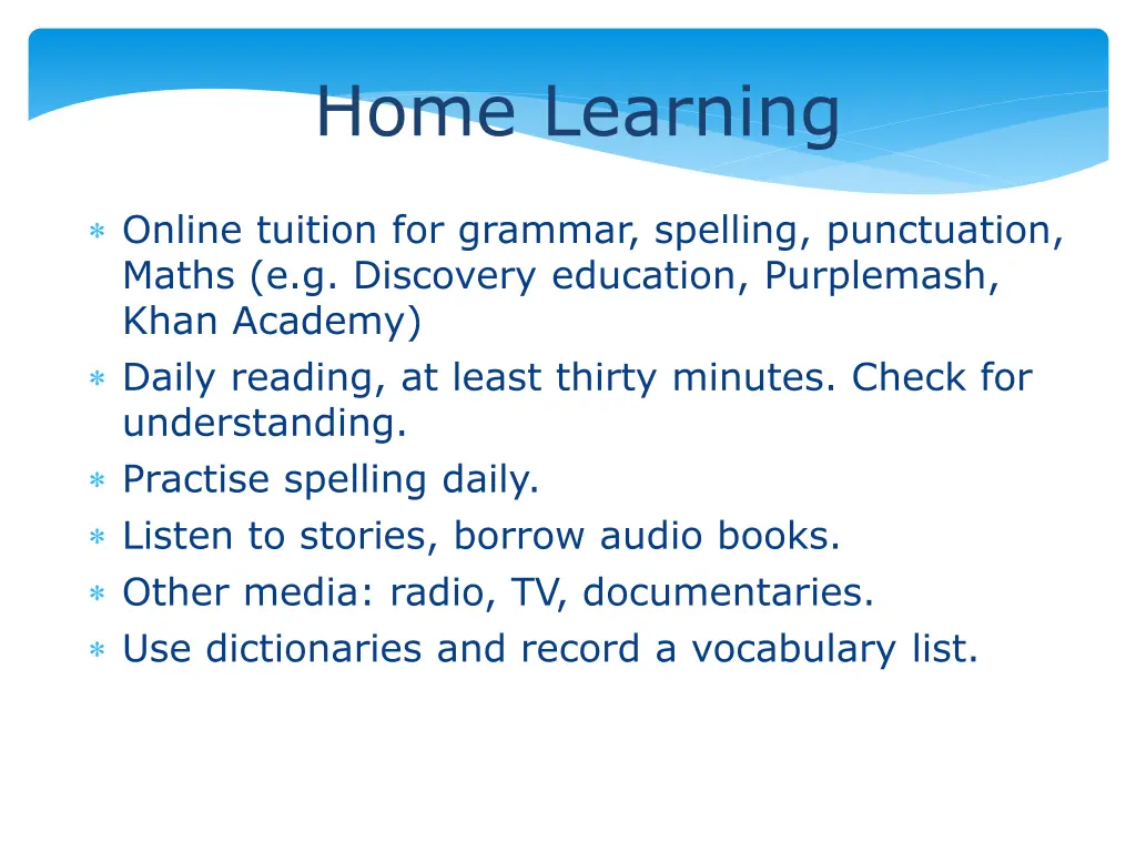 home learning
