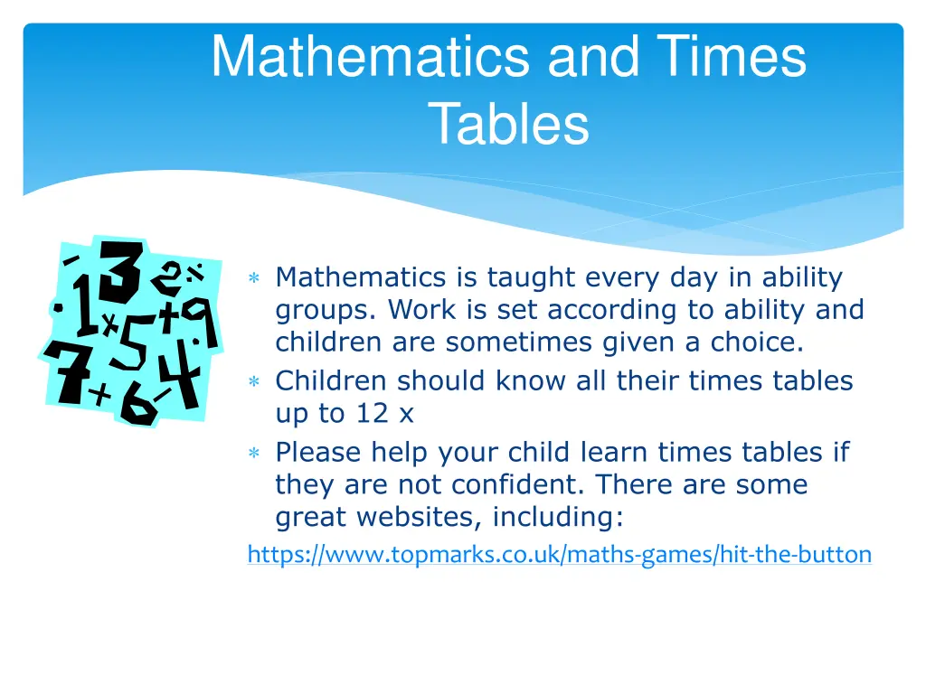mathematics and times tables