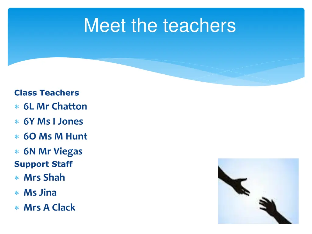 meet the teachers