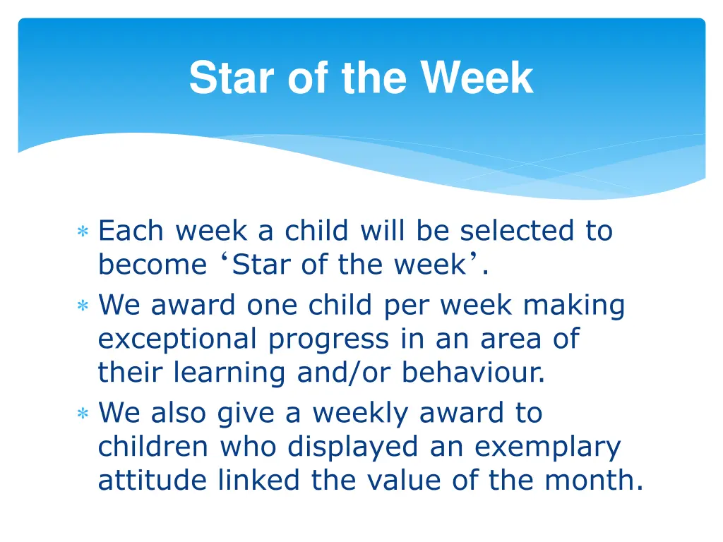 star of the week