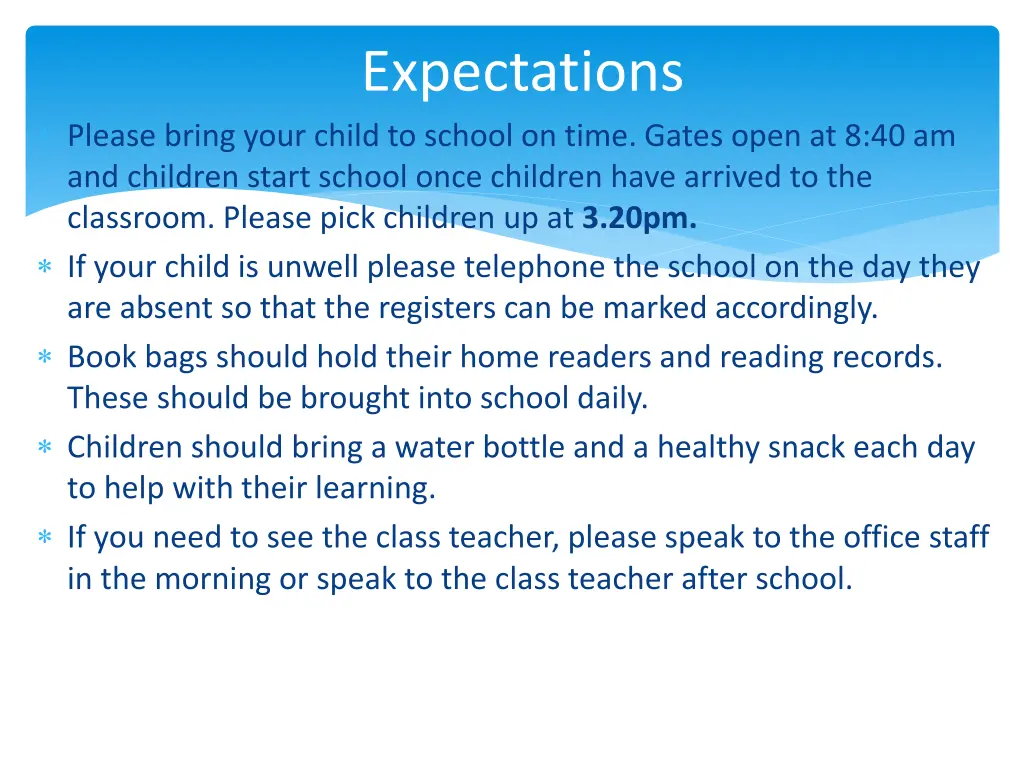expectations