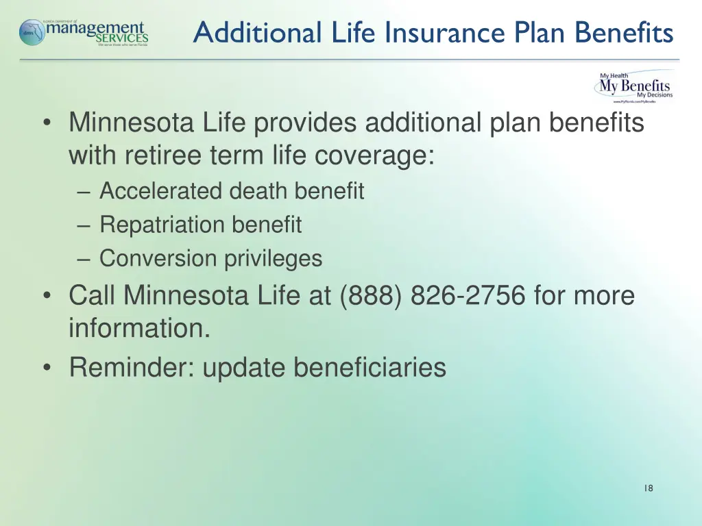 additional life insurance plan benefits