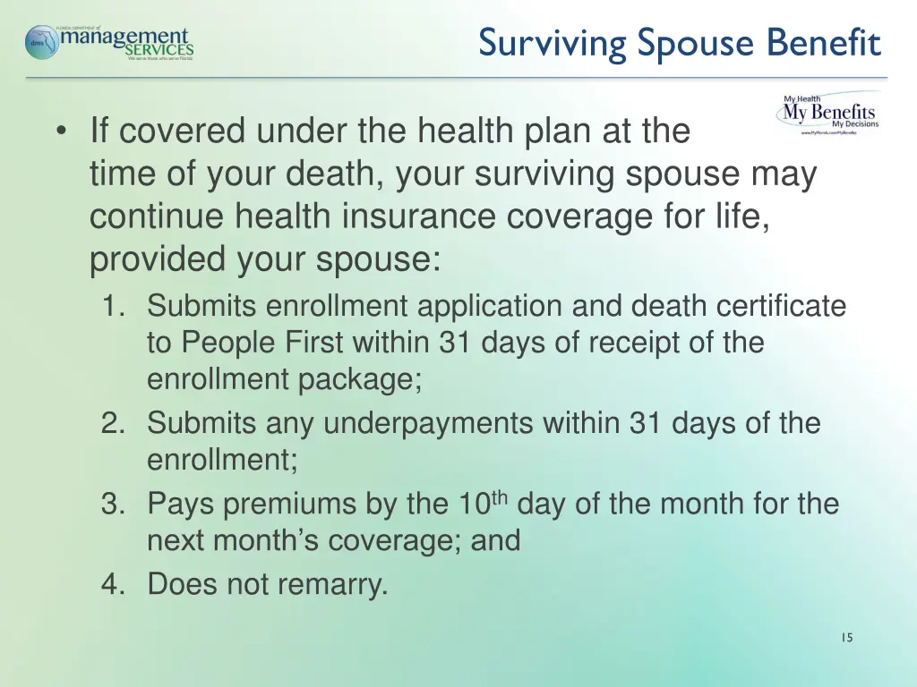 surviving spouse benefit